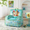imageCocomelon Toddler Square Bean Bag Sofa Chair with Piping and Top Carry HandleSoft Lightweight Kids Lounge Seating