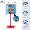 imageDisney Pixar Cars Kids Table Lamp for KidsStick Lamp with Printed Shade ampamp Pull ChainBedroom or Nursery Nightstand Lighting