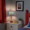 imageDisney Pixar Cars Kids Table Lamp for KidsStick Lamp with Printed Shade ampamp Pull ChainBedroom or Nursery Nightstand Lighting
