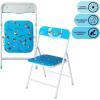 imageDr Seuss Cat in The Hat Kids Activity Table and Chair Set3Piece Furniture Set with 1 Square Table ampamp 2 Folding ChairsPlayroom Table Set for Ages 3