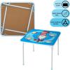 imageDr Seuss Cat in The Hat Kids Activity Table and Chair Set3Piece Furniture Set with 1 Square Table ampamp 2 Folding ChairsPlayroom Table Set for Ages 3
