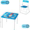 imageDr Seuss Cat in The Hat Kids Activity Table and Chair Set3Piece Furniture Set with 1 Square Table ampamp 2 Folding ChairsPlayroom Table Set for Ages 3