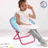 imageIdea Nuova Peppa Pig 19 Folding Saucer Chair for Bedroom Playroom or TV Room Toddler Chair with Foldable Metal Frame Portable ampamp ComfortableAges 3