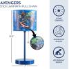 imageMarvel Avengers Kids Table Lamp for KidsStick Lamp with Printed Shade ampamp Pull ChainBedroom or Nursery Nightstand Lighting