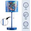 imageMarvel Avengers Kids Table Lamp for KidsStick Lamp with Printed Shade ampamp Pull ChainBedroom or Nursery Nightstand Lighting