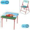 imagePeanuts Kids Activity Table and Chair Set3Piece Furniture Set with 1 Square Table ampamp 2 Folding ChairsPlayroom Table Set for Ages 3