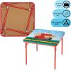 imagePeanuts Kids Activity Table and Chair Set3Piece Furniture Set with 1 Square Table ampamp 2 Folding ChairsPlayroom Table Set for Ages 3