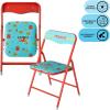 imagePeanuts Kids Activity Table and Chair Set3Piece Furniture Set with 1 Square Table ampamp 2 Folding ChairsPlayroom Table Set for Ages 3