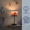 imagePeanuts Snoopy Kids Table Lamp for KidsStick Lamp with Printed Shade ampamp Pull ChainBedroom or Nursery Nightstand Lighting
