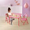 imageStrawberry Shortcake Kids Activity Table and Chair Set3Piece Furniture Set with 1 Square Table ampamp 2 Folding ChairsPlayroom Table Set for Ages 3