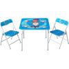 imageDr Seuss Cat in The Hat Kids Activity Table and Chair Set3Piece Furniture Set with 1 Square Table ampamp 2 Folding ChairsPlayroom Table Set for Ages 3