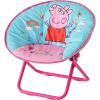 imageIdea Nuova Peppa Pig 19 Folding Saucer Chair for Bedroom Playroom or TV Room Toddler Chair with Foldable Metal Frame Portable ampamp ComfortableAges 3