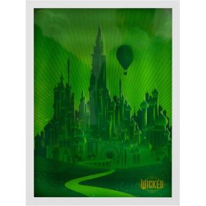 imageWicked Emerald City Revealing Image Mirror LED Wall Art Framed Broadway Musical Movie Artwork 1575quotx1181quot