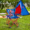 imageMarvel Spiderman Kids Folding Camp Chair with Cup Holder and Carry CasePortable Outdoor Chair for Camping Beach and Backyard Fun