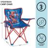 imageMarvel Spiderman Kids Folding Camp Chair with Cup Holder and Carry CasePortable Outdoor Chair for Camping Beach and Backyard Fun