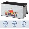 imagePeanuts Collapsible Storage Trunk with LidLarge Chest Organizer for Kids Bedroom Playroom ampamp NurseryDurable Fabric Toy Box with Handles