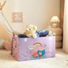 imagePeppa Pig Collapsible Storage Trunk with LidLarge Chest Organizer for Kids Bedroom Playroom ampamp NurseryDurable Fabric Toy Box with Handles