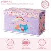 imagePeppa Pig Collapsible Storage Trunk with LidLarge Chest Organizer for Kids Bedroom Playroom ampamp NurseryDurable Fabric Toy Box with Handles