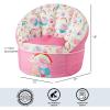imagePeppa Pig Kids Bean Bag Chair Soft Plush Lounge Seat with Rainbow ampamp Family Print Cozy Chair for Bedroom Playroom or NurseryPink