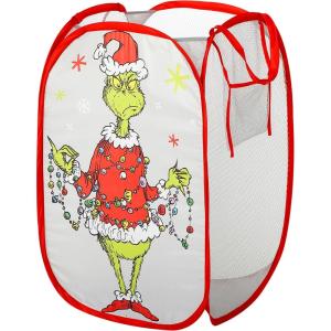 imageGrinch Dr Seuss Collapsible Laundry Basket Lightweight Clothes Storage Organizer Foldable Hamper for Bedroom ampamp Playroom Holiday Season Dcor