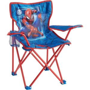 imageMarvel Spiderman Kids Folding Camp Chair with Cup Holder and Carry CasePortable Outdoor Chair for Camping Beach and Backyard Fun