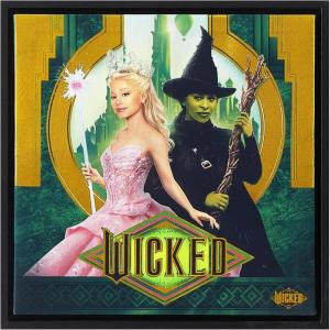 imageWicked The Musical Movie Canvas Wall ArtGlinda and Elphaba Framed Print Wizard of Oz Musical Inspired Home Dcor12quotx12quot
