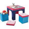 imageIdea Nuova LOL Surprise 3 Piece Collapsible Table and Chair Set with Storage Table and 2 OttomansLol Surprise