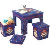 imageIdea Nuova Nintendo Super Mario 3 Piece Collapsible Table and Chair Set with Storage Table and 2 Ottomans