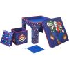 imageIdea Nuova Nintendo Super Mario 3 Piece Collapsible Table and Chair Set with Storage Table and 2 Ottomans
