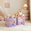 imageBatman Kids Storage Cubes 2 Pack Foldable Fabric Bins with Handles Collapsible Organizer Boxes for Bedroom Playroom ampamp Nursery Durable Kids Storage SolutionPeppa Pig