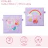 imageBatman Kids Storage Cubes 2 Pack Foldable Fabric Bins with Handles Collapsible Organizer Boxes for Bedroom Playroom ampamp Nursery Durable Kids Storage SolutionPeppa Pig
