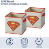 imageBatman Kids Storage Cubes 2 Pack Foldable Fabric Bins with Handles Collapsible Organizer Boxes for Bedroom Playroom ampamp Nursery Durable Kids Storage SolutionSuperman