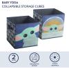 imageBatman Kids Storage Cubes 2 Pack Foldable Fabric Bins with Handles Collapsible Organizer Boxes for Bedroom Playroom ampamp Nursery Durable Kids Storage SolutionStar Wars The Mandalorian