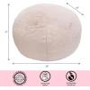 imageSanrio Hello Kitty Foam Filled 24quotx 24quot Round Bean Bag Chair Soft Faux Fur Fabric Lounge Chair Ages 3