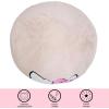 imageSanrio Hello Kitty Foam Filled 24quotx 24quot Round Bean Bag Chair Soft Faux Fur Fabric Lounge Chair Ages 3