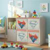 imageSuperman Kids Storage Cubes 4 Pack Foldable Fabric Bins with Handles Collapsible Organizer Boxes for Bedroom Playroom ampamp Nursery Durable Kids Storage SolutionSuperman