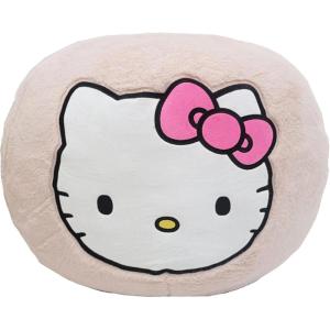 imageSanrio Hello Kitty Foam Filled 24quotx 24quot Round Bean Bag Chair Soft Faux Fur Fabric Lounge Chair Ages 3