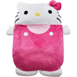 imageSanrio Hello Kitty Oversized Floor Lounger for Kids Soft Plush Chair with Pillow ampamp Cushion Comfortable Portable Nap Mat and Play Seating