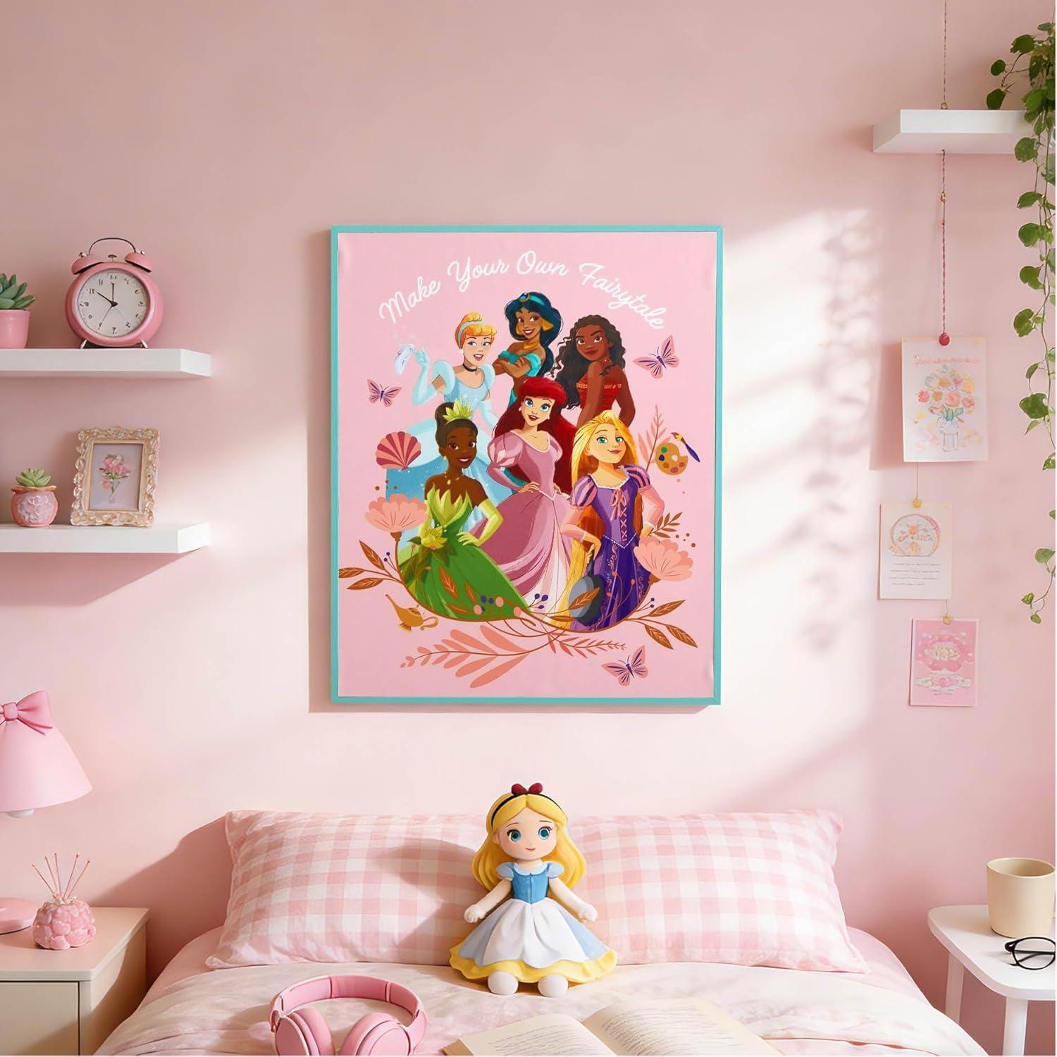 image:imageDisney Princess 16x20 High Gloss Framed Wall ArtKids Bedroom amp Playroom DecorColorful Framed Ready to Hang Poster for Girls Nursery Room Decoration