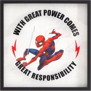 image:imageIdea Nuova Disney Winnie the Pooh Childrens Dual Layer Wall Hanging Art DcorMDF Frame 16x16Spiderman