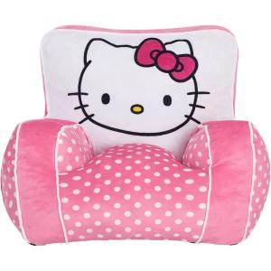 image:imageIdea Nuova Sanrio Hello Kitty Kids Foam Filled Bean Bag Chair Soft Plush Character Lounge Seat for Bedroom or PlayroomHello Kitty