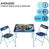 image:imageSega Sonic The Hedgehog Kids Table and Chair Set 3Piece Square Table with 2 Folding Chairs for Playroom amp ActivitiesAvengers  Blue