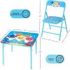 image:imageSega Sonic The Hedgehog Kids Table and Chair Set 3Piece Square Table with 2 Folding Chairs for Playroom amp ActivitiesBaby Shark