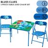 image:imageSega Sonic The Hedgehog Kids Table and Chair Set 3Piece Square Table with 2 Folding Chairs for Playroom amp ActivitiesBlues Clues