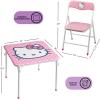 image:imageSega Sonic The Hedgehog Kids Table and Chair Set 3Piece Square Table with 2 Folding Chairs for Playroom amp ActivitiesHello Kitty