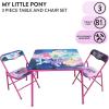 image:imageSega Sonic The Hedgehog Kids Table and Chair Set 3Piece Square Table with 2 Folding Chairs for Playroom amp ActivitiesMy Little Pony