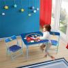 image:imageSega Sonic The Hedgehog Kids Table and Chair Set 3Piece Square Table with 2 Folding Chairs for Playroom amp ActivitiesSonic the Hedgehog