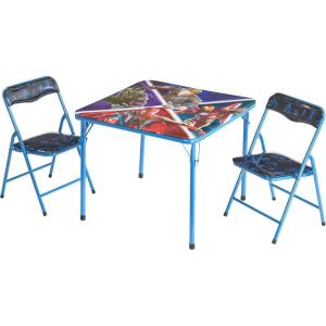 image:imageSega Sonic The Hedgehog Kids Table and Chair Set 3Piece Square Table with 2 Folding Chairs for Playroom amp ActivitiesAvengers