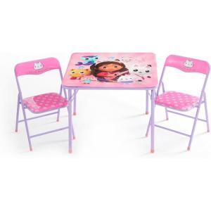 image:imageSega Sonic The Hedgehog Kids Table and Chair Set 3Piece Square Table with 2 Folding Chairs for Playroom amp ActivitiesGabbys Dollhouse