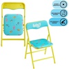 image:imageBluey 2 Piece Table and Chair Set Folding Kids Desk with Storage Basket Childrens Activity Table for Drawing Learning Crafts Playroom Furniture Ages 3